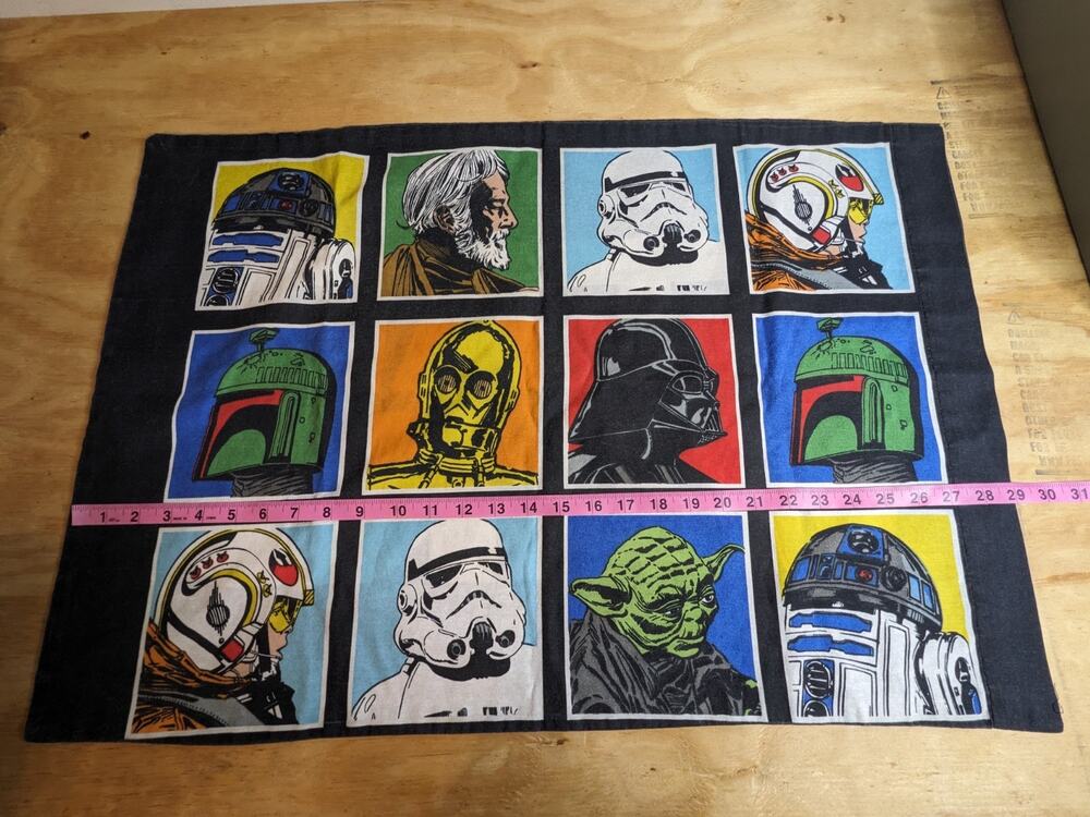 Vintage Star Wars Pillowcase LARGE Empire Strikes Back Collectible Decor 90's